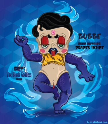 数字艺术 标题为“Черная Богиня” 由Bu(0)Bblehead Gum, 原创艺术品, 2D数字工作