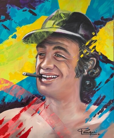 제목이 "Belmondo"인 미술작품 Martine Perugini로, 원작, 기름