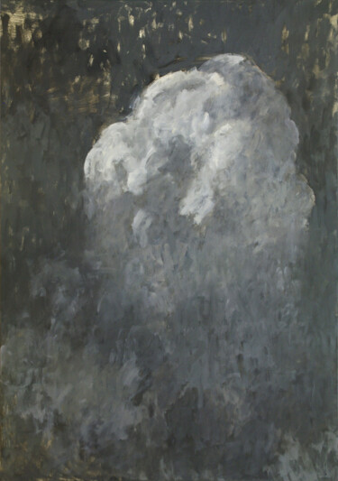 Schilderij getiteld "Cloud II" door Glib Franko, Origineel Kunstwerk, Olie Gemonteerd op Frame voor houten brancard