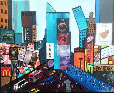 「Oeuvre mixed media…」というタイトルの絵画 Caronartによって, オリジナルのアートワーク, アクリル