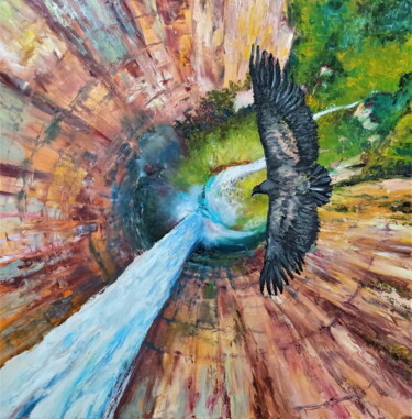 绘画 标题为“Flying over a water…” 由Ilgiz Murtazin, 原创艺术品, 油