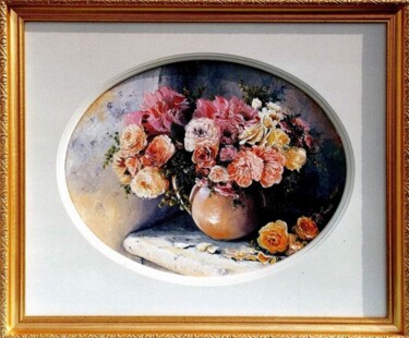 Peinture intitulée "Pivoines" par Marcel Boos, Œuvre d'art originale