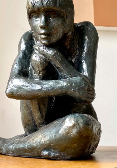 Sculpture titled "Carole Statue Sculp…" by Hiam Demeulenaere, Original Artwork, Terra cotta
