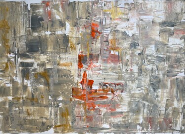 제목이 ""Orange boat in a f…"인 미술작품 Alina Khramova로, 원작, 아크릴
