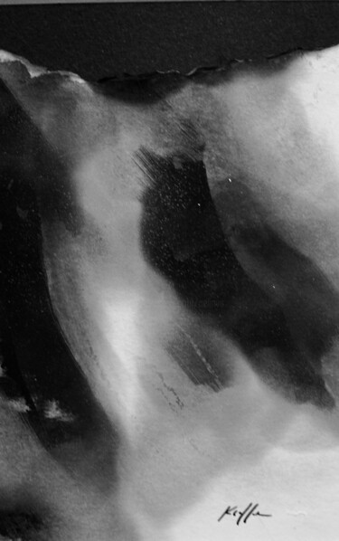 Dibujo titulada "Sensation n° 2" por Nelly Kieffer, Obra de arte original, Carbón