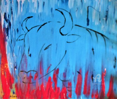 「Taureau d' Espagne」というタイトルの絵画 Roberto Urbanoによって, オリジナルのアートワーク, アクリル