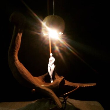 Sculpture intitulée "LES gRANDS" par Isabelle Merle, Œuvre d'art originale, Bois