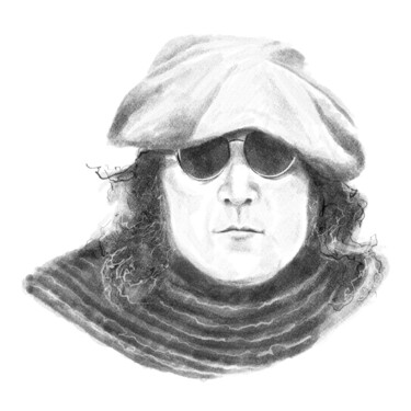 Digital Arts titled "John Lennon portrai…" by Empty St, Original Artwork, Digital Painting