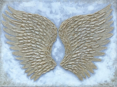Angel Wings Painting titled "Angel Wings" by Alla Kyzymenko, Original Artwork, Oil