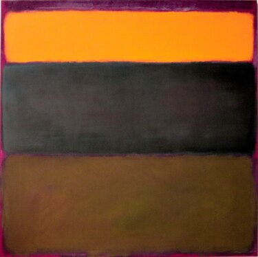 No. 1352_Shades of brown on purple (elderberry wine) 绘画 标题为“No. 1352_Shades of…” 由Guido Lötscher, 原创艺术品, 油 安装在木质担架架上