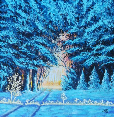 Quand vient l'hiver Peinture intitulée "Quand vient l'hiver" par Bruno Lemasson, Œuvre d'art originale, Acrylique