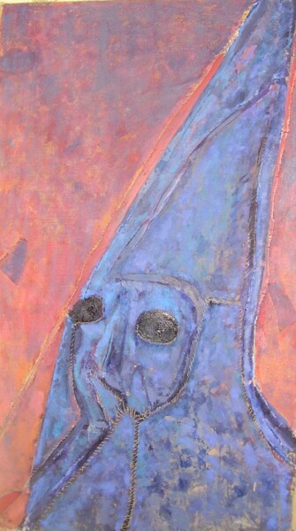 绘画 标题为“NAZARENO AZUL” 由Francisco Serrano Gutierrez, 原创艺术品, 丙烯 安装在木板上