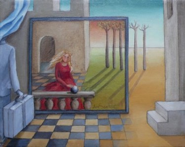Pintura titulada "despedida" por Irma Dos Santos, Obra de arte original
