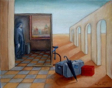 Pintura titulada "Viajero III" por Irma Dos Santos, Obra de arte original