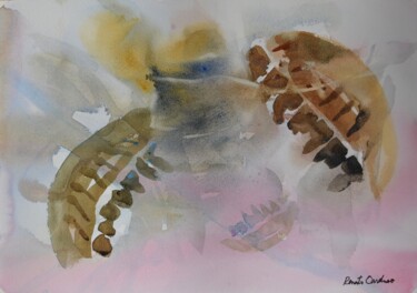 Painting titled "Fósseis vivos" by Renato Cardoso, Original Artwork, Watercolor