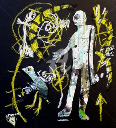 Malerei mit dem Titel "microcosmos" von Silvia Messerli, Original-Kunstwerk, Acryl