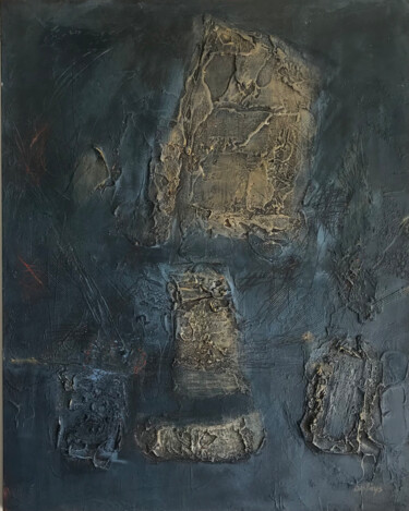 Painting titled "Kanta kallio" by Muriel Desbieys, Original Artwork, Acrylic Mounted on Wood Stretcher frame