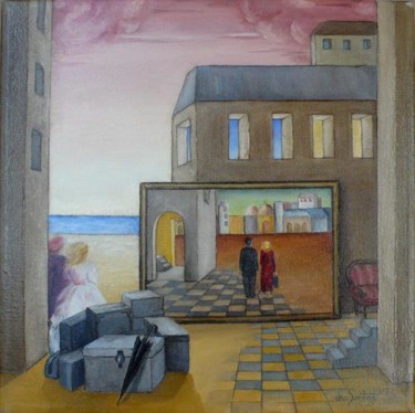 Pintura titulada "De ida y vuelta" por Irma Dos Santos, Obra de arte original