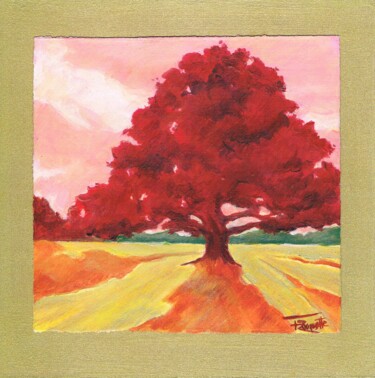 Painting titled "Veilleur V" by Frédérique Rouquette, Original Artwork, Acrylic Mounted on Wood Panel