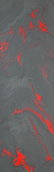 Painting titled "Hot Stone" by Jasmin Anderleit, Original Artwork, Acrylic