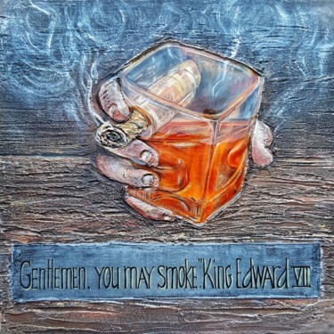 绘画 标题为“A glass of whiskey…” 由Anna Shuvaeva, 原创艺术品, 丙烯