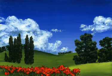 Pintura titulada "Italy Landscape Clo…" por Andrea Del Pesco, Obra de arte original, Oleo