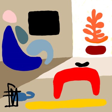 数字艺术 标题为“le téléspectateur” 由Franck Vidal, 原创艺术品, 数字油画