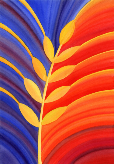 제목이 "Spikelet of Wheat #…"인 미술작품 Nata Korpusova로, 원작, 수채화