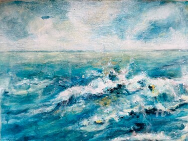 Malerei mit dem Titel "Baltic Seascape" von Andreja Soleil, Original-Kunstwerk, Acryl