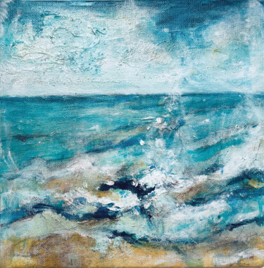 Malerei mit dem Titel "Gischt" von Andreja Soleil, Original-Kunstwerk, Acryl