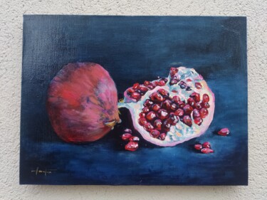 Painting titled "Гранат" by Georgii Poliakov, Original Artwork, Oil