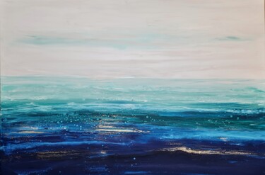 Painting titled "Limitless" by Eleni Denart, Original Artwork, Acrylic Mounted on Wood Stretcher frame