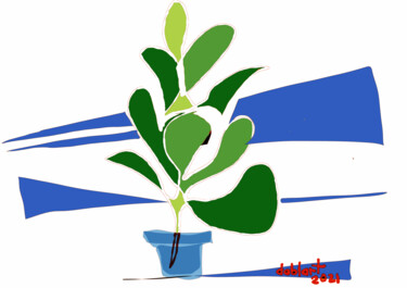 数字艺术 标题为“Winter ficus” 由Dablart, 原创艺术品, 数字油画