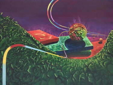 Painting titled "La fine delle certe…" by Vincenzo Larocca, Original Artwork, Oil Mounted on Wood Stretcher frame