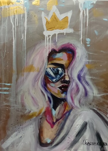 Queen Pintura titulada "Queen" por Aliaksandra Tsesarskaya, Obra de arte original, Acrílico
