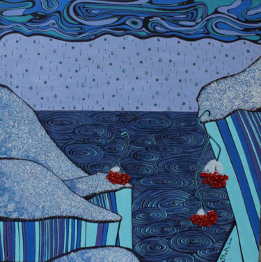 Калина в Антарктиде Painting titled "Калина в Антарктиде" by Anastasiia Magdalina, Original Artwork, Acrylic
