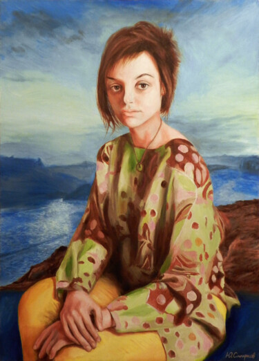 Pintura titulada "Natasha" por Yury Smirnov, Obra de arte original, Oleo Montado en Bastidor de camilla de madera
