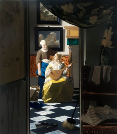 "De liefdesbrief" başlıklı Tablo Zapta tarafından, Orijinal sanat, Petrol Ahşap Sedye çerçevesi üzerine monte edilmiş