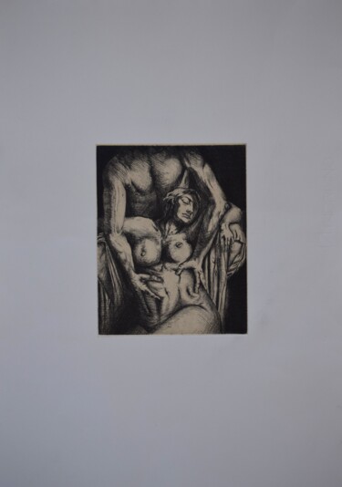 Printmaking titled "Amour" by Viktoriia Sakharova, Original Artwork, Engraving