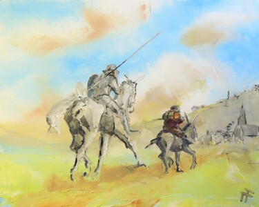 Painting titled "Odeurs de cuisine" by Thierry Faure, Original Artwork, Oil Mounted on Wood Stretcher frame