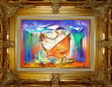 Digital Arts με τίτλο "Les pou-poules..." από Jacky Patin, Αυθεντικά έργα τέχνης, Ψηφιακή ζωγραφική