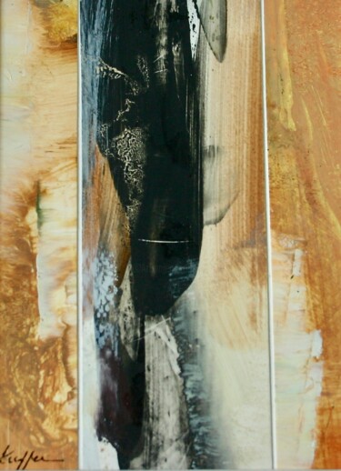 Malerei mit dem Titel "Triptyque" von Nelly Kieffer, Original-Kunstwerk, Tinte
