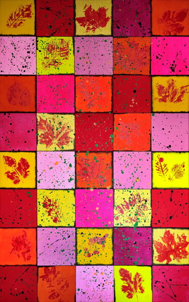 绘画 标题为“Disco Autumn” 由Anatolii Kazymyrchuk, 原创艺术品, 丙烯 安装在木质担架架上