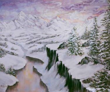 绘画 标题为“Winter Dream” 由Nataliia Goloborodko, 原创艺术品, 丙烯 安装在木质担架架上