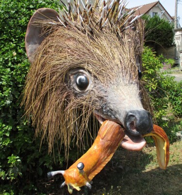 Le Hérisson utile, mange limaces, sculpture N°29