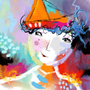 Peinture intitulée "Benjamin le marin" par Chantal Proulx, Œuvre d'art originale, Peinture numérique