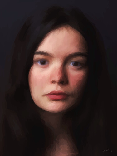 数字艺术 标题为“Pop Face N6 - Study…” 由Marco Victorino, 原创艺术品, 数字油画