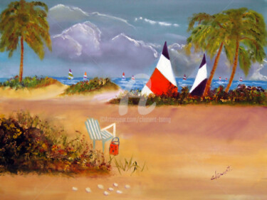 Peinture intitulée "S-The Beach" par Clement Tsang, Œuvre d'art originale, Acrylique