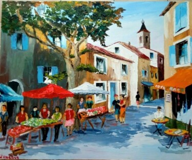 Painting titled "BEAUMES DE VENISE V…" by Jean Pierre Jumeaux, Original Artwork, Oil