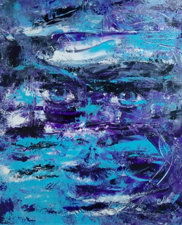 Painting titled "L'Atlantide" by Colette Tournier, Original Artwork, Acrylic